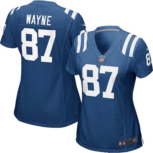 Women's Game Reggie Wayne Nike Jersey Royal Blue Home - #87 NFL Indianapolis Colts